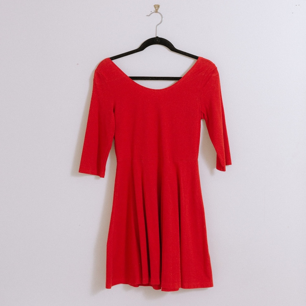 Red Fit and Flare Dress
